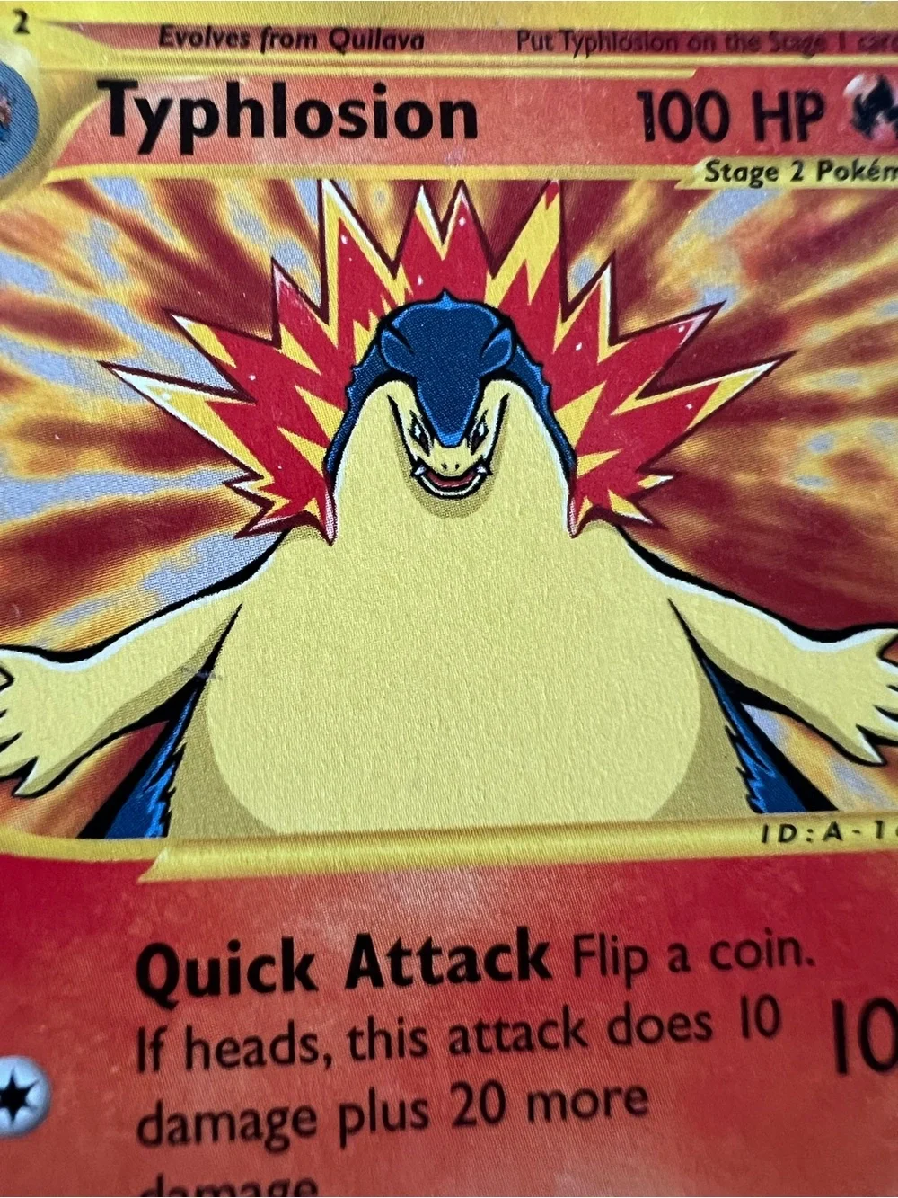 2002 RARE Typhlosion Ex Non Holo 64/165 Pokémon Card